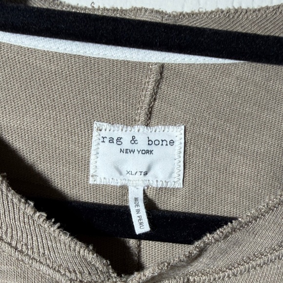 rag & bone Men's Tan Long Sleeve Henley Shirt size Large - Picture 5 of 6